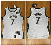 Celtics 7 Jaylen Brown White Nike 2023-24 City Edition Swingman Jersey,baseball caps,new era cap wholesale,wholesale hats